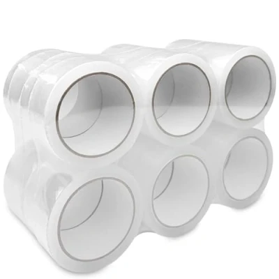Afbeelding van Fousenuk 12 verpakkingstape, transparant, plakband 48 mm x 66 m, verpakkingstape transparant voor verpakkingen en pakket