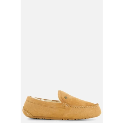 Afbeelding van Pantoffel Warmbat Men Earlwood Suede Cognac Schoenmaat 41