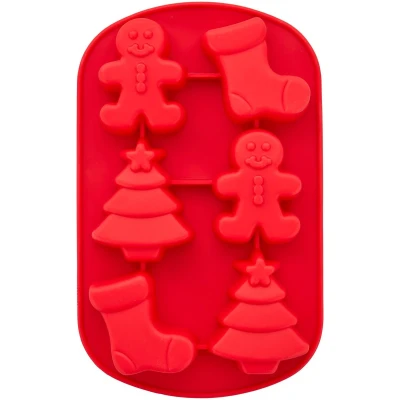 Afbeelding van Wilton Siliconen Bakvorm Sok Gingerbread Kerstboom (6)