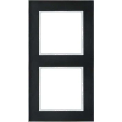 Afbeelding van JUNG AFDEKRAAM 2V ZWART 9005 AC582GLSW