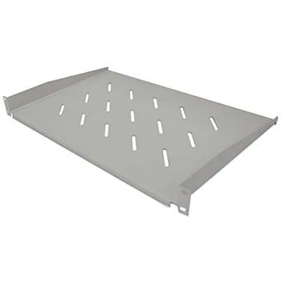 Afbeelding van intellinet 19&quot; 48,3 cm plank voor montage aan de voorkant 1 HE (montage op twee voorste profielrails) 300 mm diep geperforeerd grijs 714990
