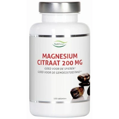 Afbeelding van Nutrivian Magnesium Citraat 200mg Tabletten 100st
