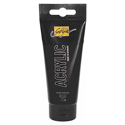 Afbeelding van Solo Goya Zwarte Acrylverf 100ml tube Hoge kwaliteit A merk