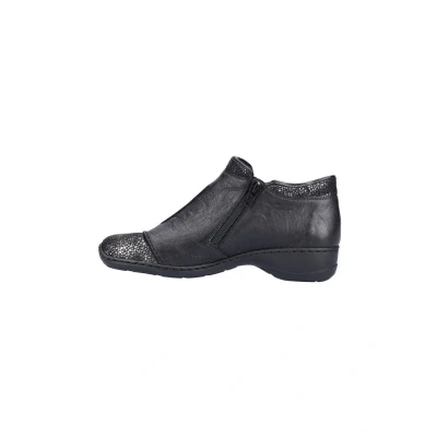 Afbeelding van Rieker 58388 Enkelkaarsjes, Dames, Maat: 41, Noir Leer/ synthetisch