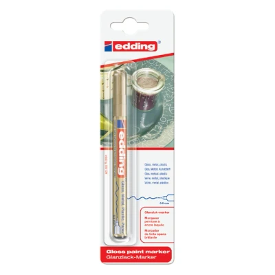Afbeelding van Viltstift edding 780 lakmarker rond 0.8mm goud blister à 1 stuk