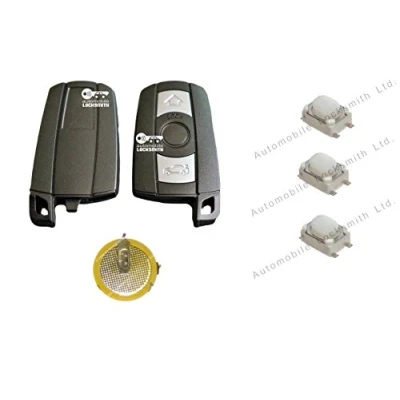 Afbeelding van Autoslotenmaker set voor BMW 1, 3, 5, 6, 7, E90, E92, E93, 3 toetsen, sleutelloze toegang, smart key, draadloze behuizing, oplaadbare batterij, schakelaar vervanging