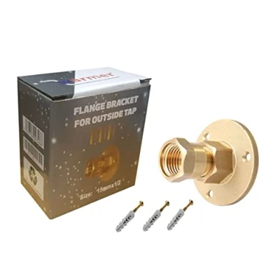 Afbeelding van Wärmer System Muurplaat PSW Flens Beugel voor Buiten Tap Universele Adapter Gebruik met 15mm Koperen Pijp of Plastic Door De Muur 1/2 &#039;&#039;BSP Fitting