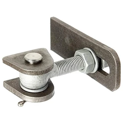 Afbeelding van Alberts 411152 Poortheng voor 180 opening lange uitvoering thermisch verzinkte schroeven en moeren, bouten splitpen van rvs schroefdraad M24