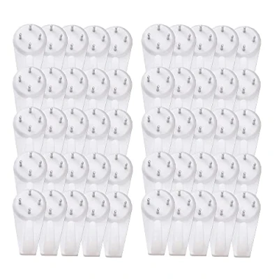Afbeelding van 50 stks Foto Opknoping Haken Frame Hanger Haak Set Kit Pins Non Trace voor Harde Muur Wit
