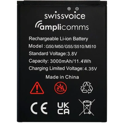 Afbeelding van Accu Swissvoice G50 / S510 Amplicomms M50