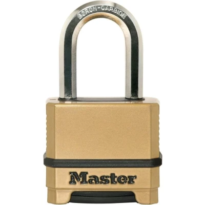 Afbeelding van Masterlock 50mm padlock zinc body with black thermoplastic outer cover for corr M175EURDLF