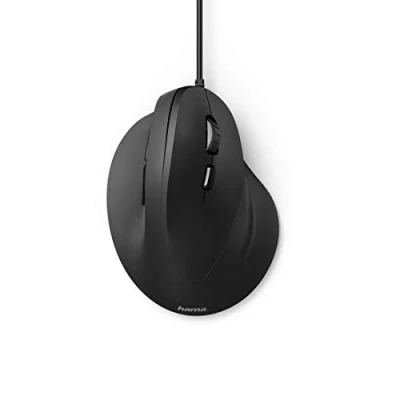 Afbeelding van Hama Verticale Ergonomische Muis Emc 500 Met Kabel 6 Knoppen Zwart