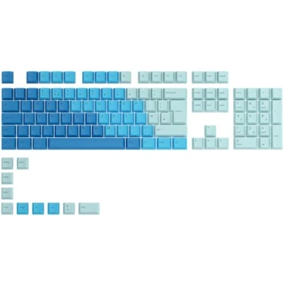 Afbeelding van Glorious Gaming 115x GPBT Keycaps Cherry Profile, Super Duurzaam PBT Plastic, Opvallende esthetiek, Superieur Geluid, Origineel Lettertype, Engels UK Layout Oceaan