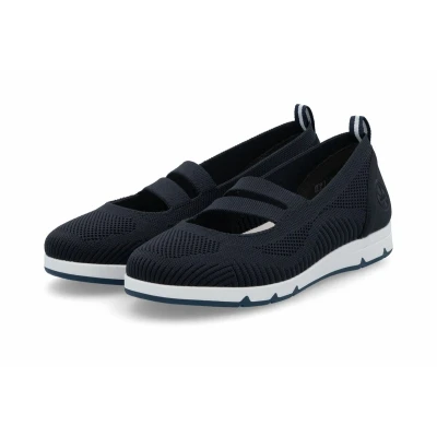 Afbeelding van Rieker dames ballerina schoenen L3053 14 Blauw