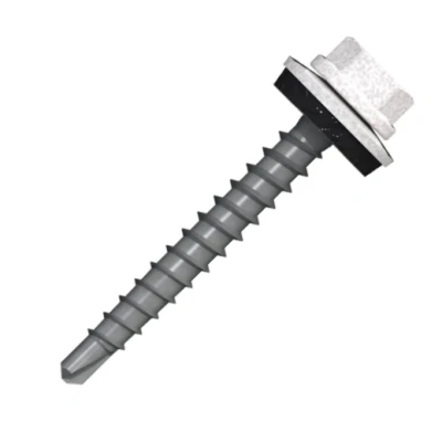 Afbeelding van Boorschroeven met 14mm ring 4,8x35 RAL 9010 zuiverwit 100 stuks