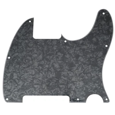 Afbeelding van Musiclily 8 Schroefgaten Gitaar Tele Slagplaat Blank voor Fender USA/Mexican Telecaster Esquire, 4 laags Black Pearl