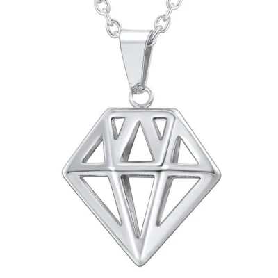 Afbeelding van Mendes heren ketting Edelstaal Diamant Zilverkleurig