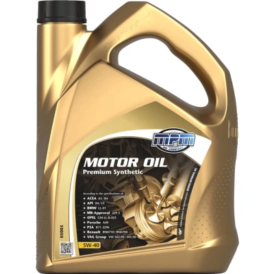 Afbeelding van MPM Motorolie 5w40 5 liter
