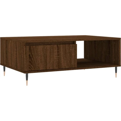 Afbeelding van vidaXL Salontafel 90x60x35 cm bewerkt hout bruin eikenkleur