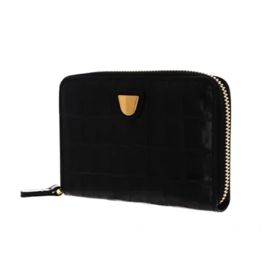 Afbeelding van COCCINELLE Lucilla Croco Shiny Soft Zip Around Wallet Noir