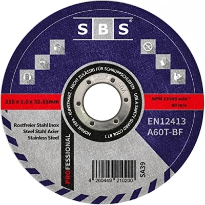 Afbeelding van SBS Doorslijpschijven 115 x 1,0 mm 10 stuks INOX flexschijf professionele kwaliteit doorslijpschijf voor staal, roestvrij enz.