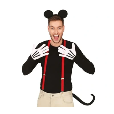 Afbeelding van Fiestas Guirca Accessoireset Mickey Mouse handschoenen, oren, staart en bretels