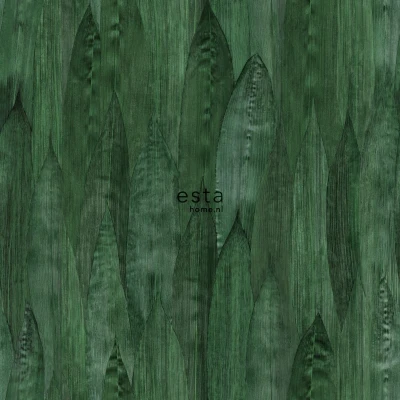 Afbeelding van Leen Bakker ESTAhome Behang Bladeren Emerald Groen 0.53 X 10.05 M Vlies