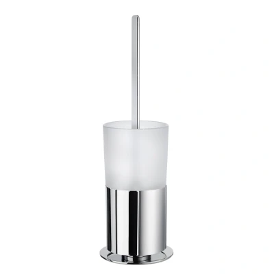 Afbeelding van Toiletborstel Smedbo Outline met Houder Mat Glas 11x11 cm Chroom