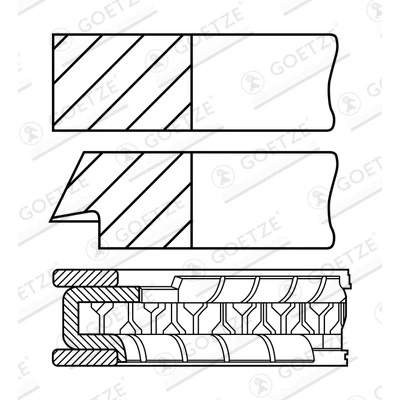 Afbeelding van Goetze Engine Zuigerveren 08 307300 10