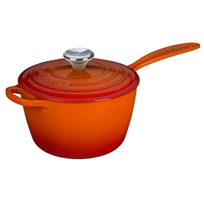 Afbeelding van Le Creuset Signature 211812009 Steelpan met lekvrije schenkrand en geventileerd deksel, geëmailleerd gietijzer, voor alle kookplaten, 20 cm, 2,5 liter, Volcanic