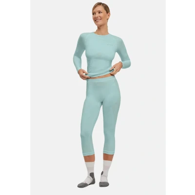 Afbeelding van FALKE Dames baselayer broek Warm 3/4 W TI functioneel materiaal sneldrogend 1 stuk, groen (Jade 7439) nieuw milieuvriendelijk, M