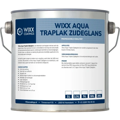 Afbeelding van Wixx Aqua Traplak Zijdeglans 2.5L RAL 7016 Antracietgrijs