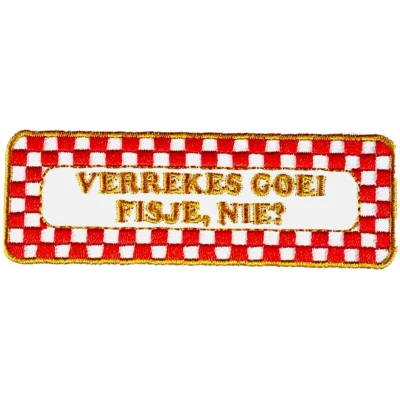 Afbeelding van Fjesta© Oeteldonk Embleem Brabantse Uitspraken Goei Fisje Carnaval Den Bosch