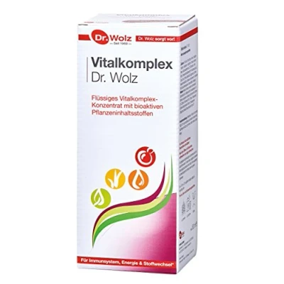 Afbeelding van Dr. Wolz Vitalkomplex 800gr groente en plantenstoffen per dosering DUITS SUPPLEMENT van het JAAR ! Totaalsupplement Vegan Vloeibaar Als je te weinig groenten fruit binnenkrijgt Ideaal voor ouderen Jongeren