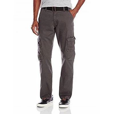 Afbeelding van Wrangler Authentics Heren Twill Relaxed Fit Cargo Broek (Logan) Casual, Antraciet Twill, 36W / 34L