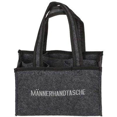 Afbeelding van Out of the Blue 713163 mannenhandtas van vilt met 6 vakken, ca. 24 x 15 cm,Grijs