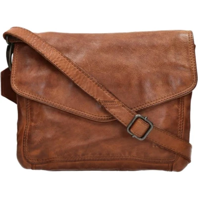 Afbeelding van Bear Design Kleine Crossbodytas / Schoudertas Dames Leer Femke Cognac