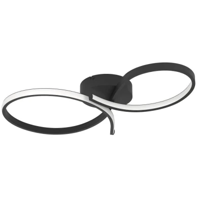 Afbeelding van EGLO Serpins Plafondlamp LED 60 cm Zwart/Wit