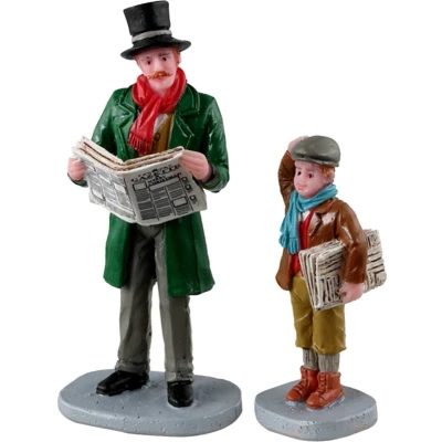 Afbeelding van Merry Newsboy Set Of 2 LEMAX