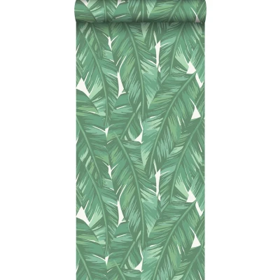 Afbeelding van Leen Bakker ESTAhome Behang Bananenbladeren Jade Groen 0.53 X 10.05 M Vlies