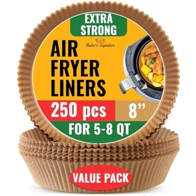 Afbeelding van 240 stuks Air Fryer Liners voor Ninja, ronde wegwerpbare airfryer papieren voeringen anti aanbak en oliebestendig eenvoudige reiniging, geweldig oven, pannen bakken 20 cm 5 8 qt