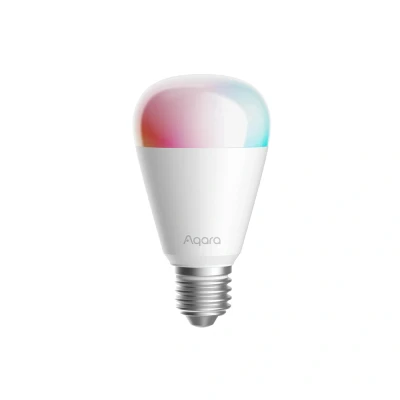 Afbeelding van Aqara LED Lamp T2 (E27, RGB CCT), Thread/Zigbee,Verstelbaar Wit (2000 K 9000 K), Kleurveranderende met 16 Mln.Kleuren, 75 W Equivalent, Matter, Werkt HomeKit, Alexa, Google
