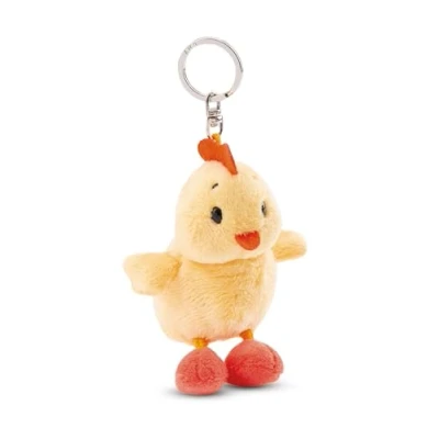Afbeelding van Sleutelhanger Kuiken Eggwina 10 cm geel Metgezel knuffeldierhanger met sleutelring Sleutelhouder voor sleutelkoord, tas, rugzak en meer