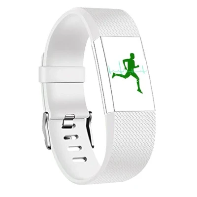 Afbeelding van Fitbit Charge 2 sportbandje Maat: Large Wit Siliconen