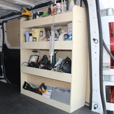 Afbeelding van VANIFY Gemaakt voor de RENAULT TRAFIC L1 (SWB) 2015+ bedrijfswageninrichting bestelbus stellingkast, passagierszijde bestelwagenrekken