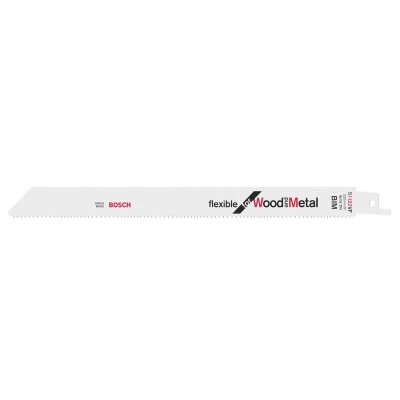 Afbeelding van Bosch Reciprozaagblad metaal en hout lang S 1122 VF 225mm blister van 5 zaagjes
