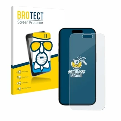 Afbeelding van BROTECT AirGlass Matte Premium Glas Screenprotector voor Apple iPhone 15 Pro Max