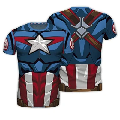 Afbeelding van Marvel Cosplay Captain America Man&#039;s T shirt S