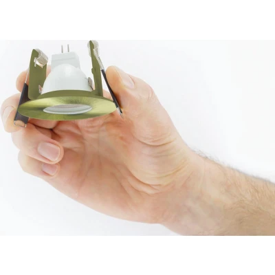 Afbeelding van Integral Evofire Mini Inbouwspot Ø6.4cm Antiek Messing IP65 Zaagmaat 4.5cm Voor MR11 GU4 of PAR11 GU10 Ø3.5cm