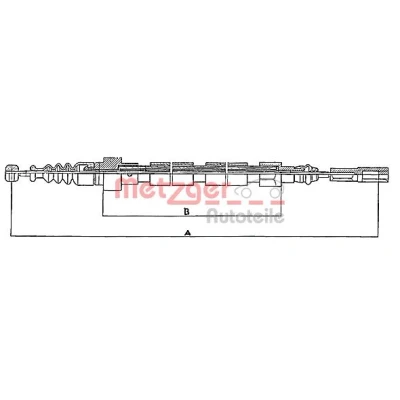 Afbeelding van METZGER 10.746 Handremkabel Links achter, Rechts 1330/1150mm COFLE